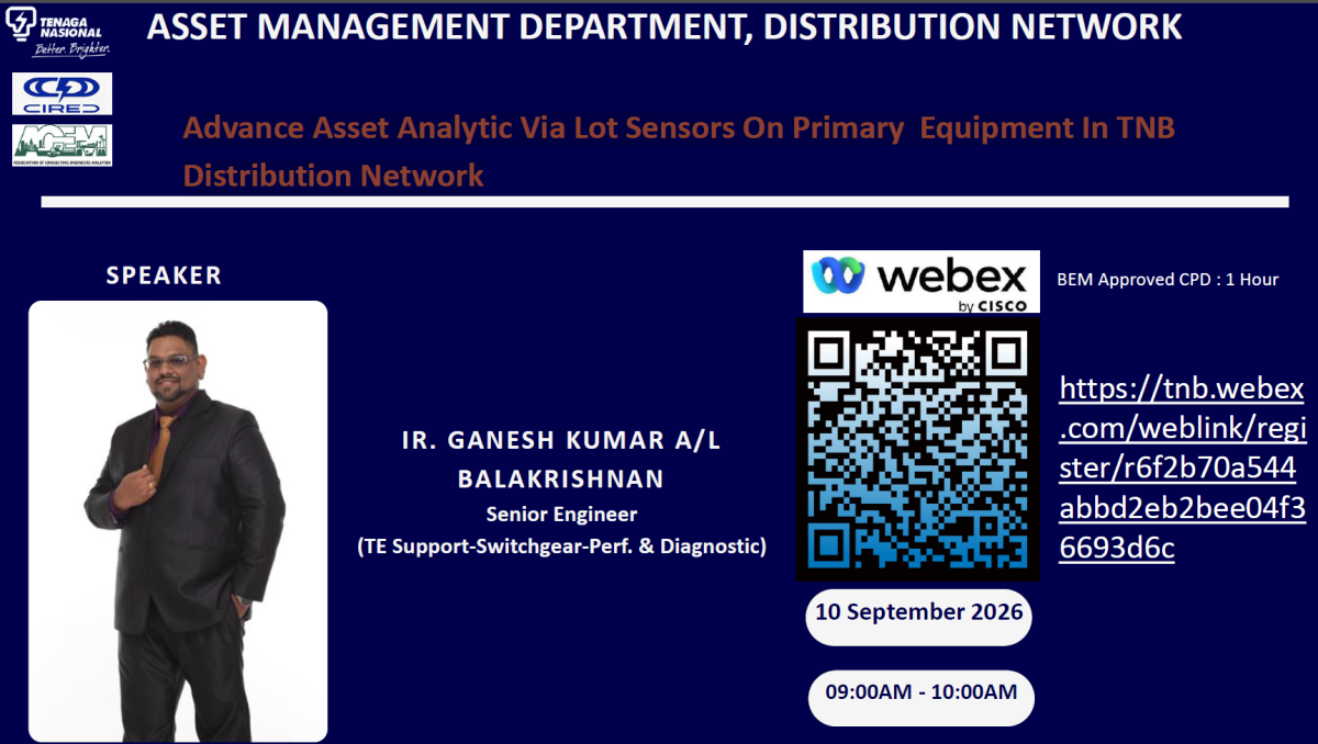 Technical Outreach: Advance Asset Analytic Via Lot Sensors On Primary Equipment In TNB Distribution Network